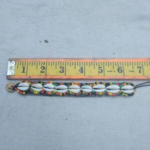 5004 Sea Shell Bracelet Red, Green, Yellow, Black